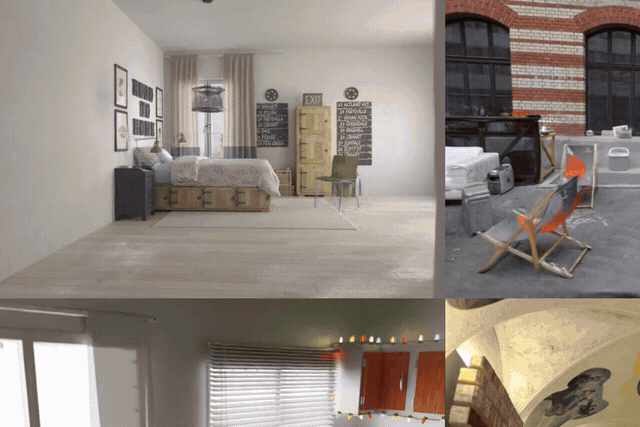 Animated 3D scene reconstructions from InfiniSplat v2